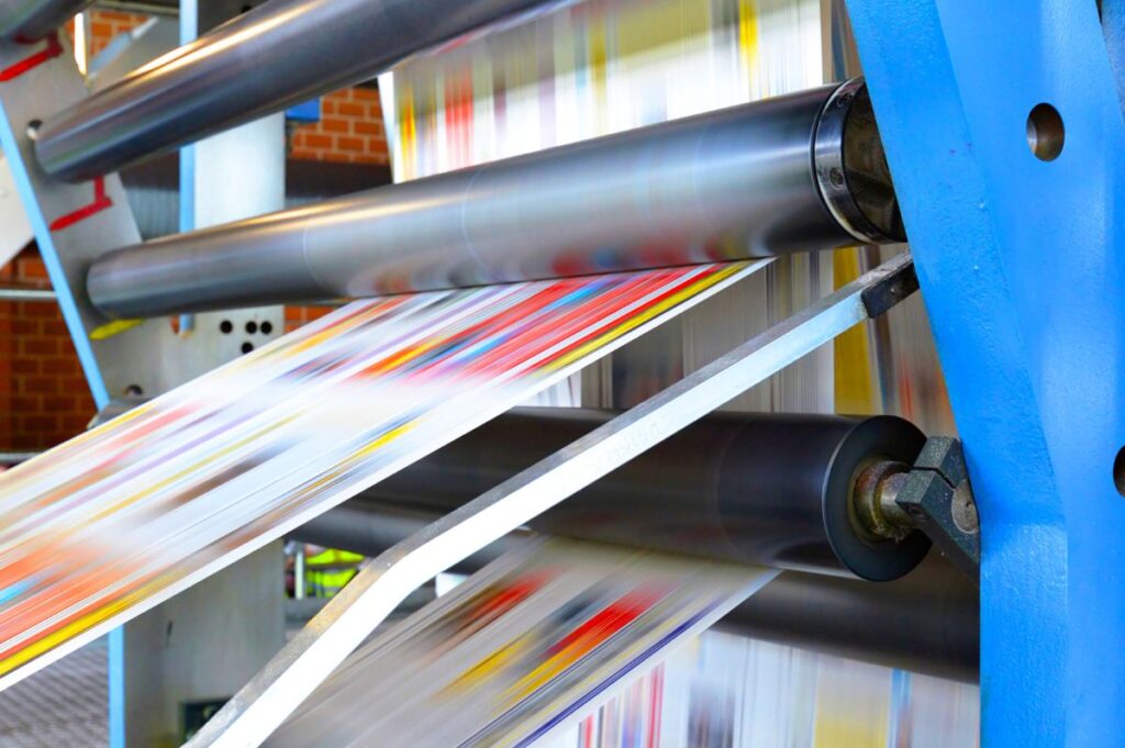 Proces druku papieru